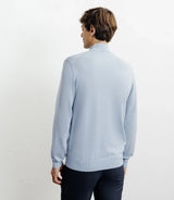 Pull col cheminée bleu ciel - IZAC