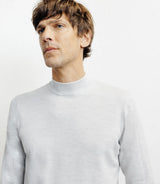 Pull col cheminée gris chiné - IZAC