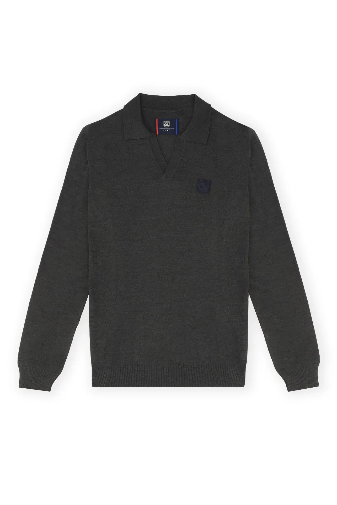 Pull col polo ouvert anthracite - IZAC