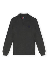 Pull col polo ouvert anthracite - IZAC