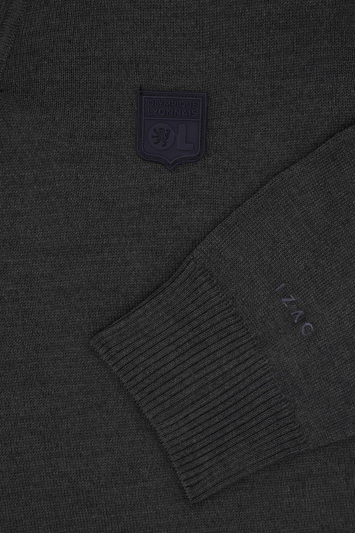 Pull col polo ouvert anthracite - IZAC