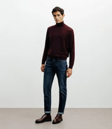 Pull col roulé bordeaux - IZAC