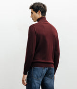 Pull col roulé bordeaux - IZAC