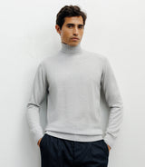 Pull col roulé gris chiné - IZAC