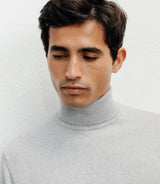Pull col roulé gris chiné - IZAC