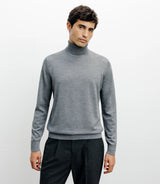 Pull col roulé gris - IZAC