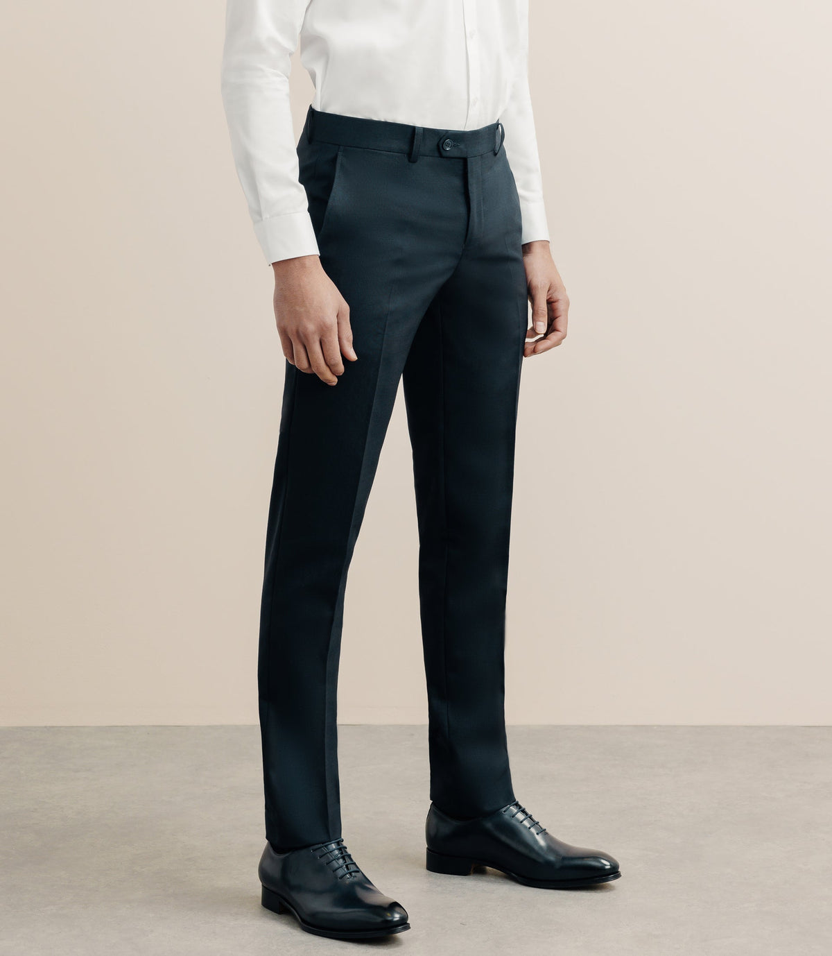 Pantalon ville 100% laine marine - IZAC
