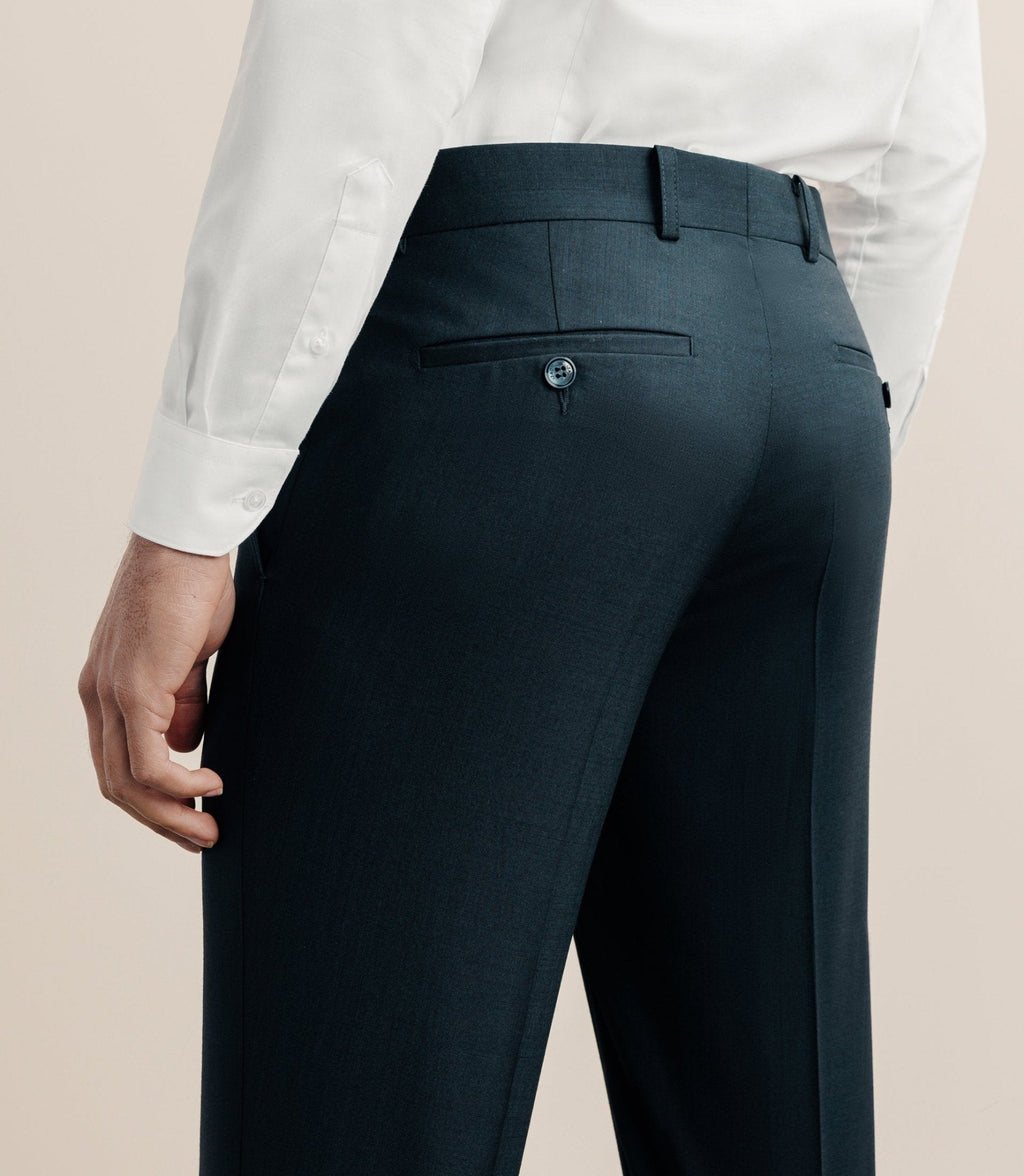 Pantalon ville 100% laine marine - IZAC