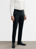 Pantalon ville 100% laine noir - IZAC