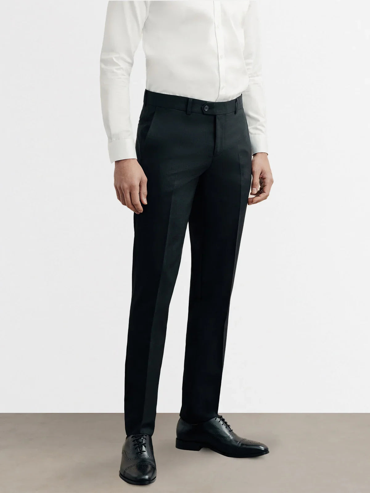 Pantalon ville 100% laine noir - IZAC