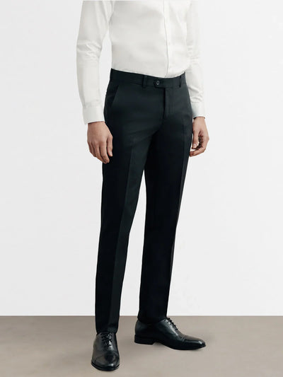 Pantalon ville 100% laine noir - IZAC