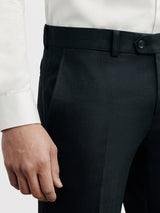 Pantalon ville 100% laine noir - IZAC