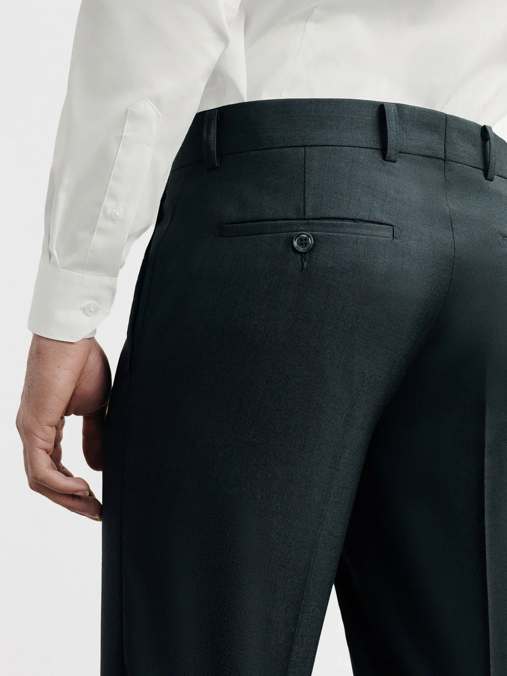 Pantalon ville 100% laine noir - IZAC