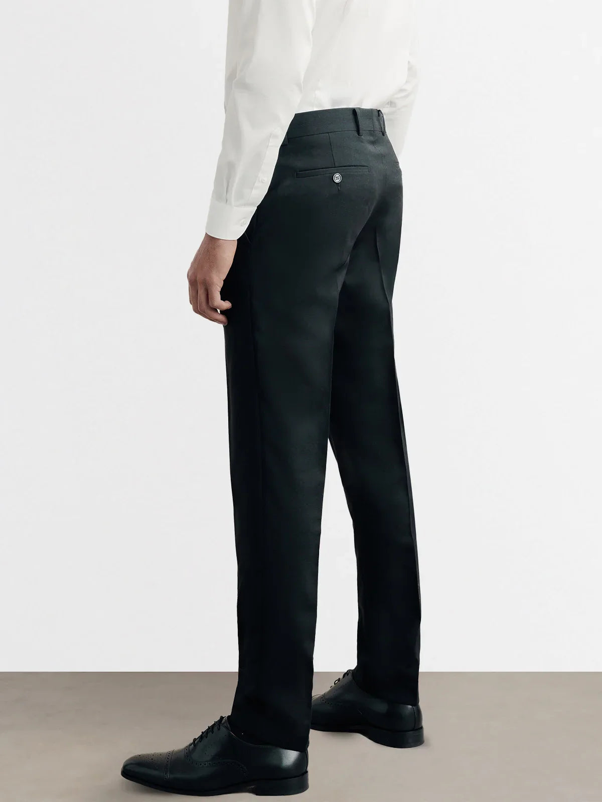 Pantalon ville 100% laine noir - IZAC