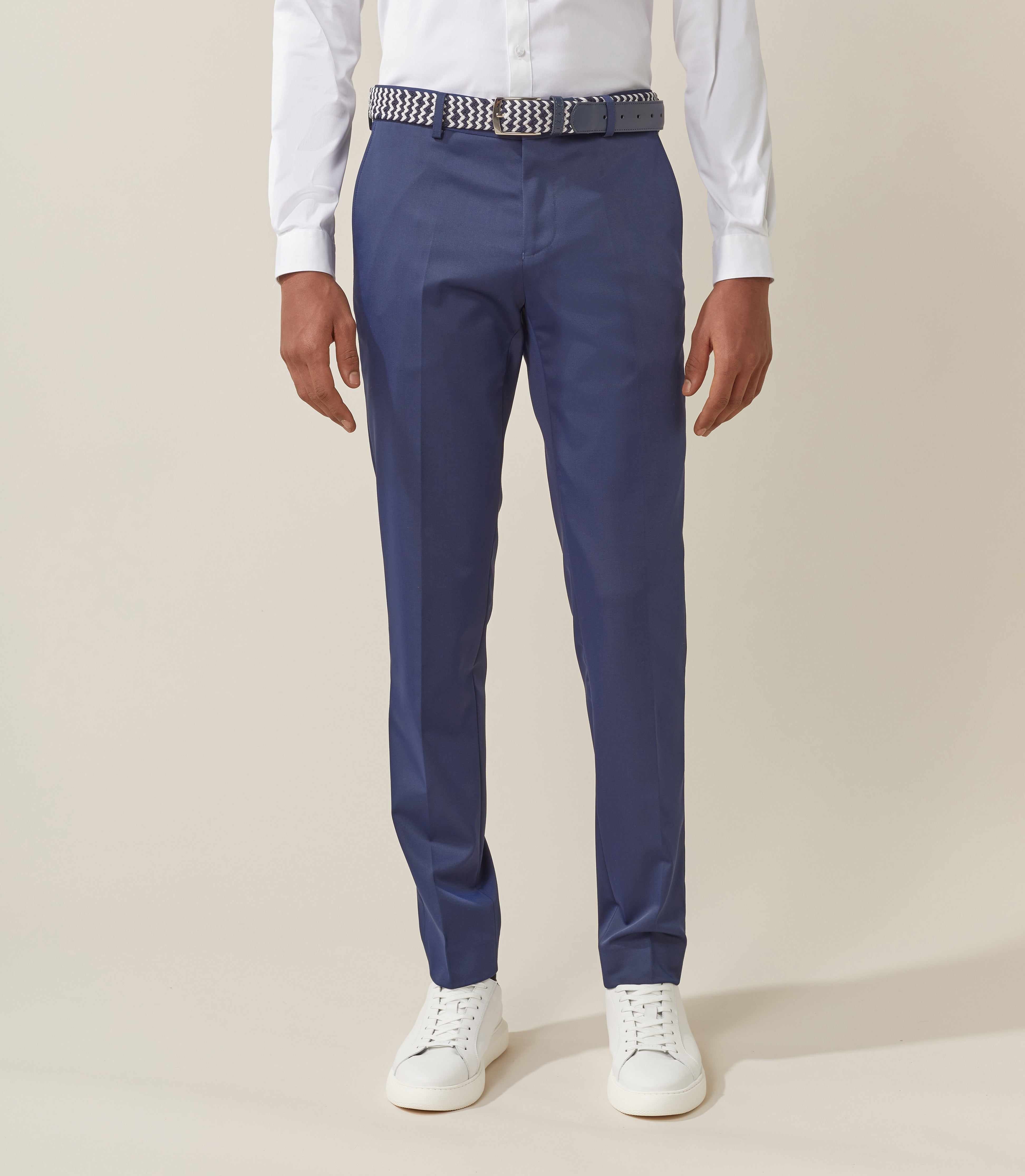 Pantalon ville tissu bleu "Inaco" - IZAC