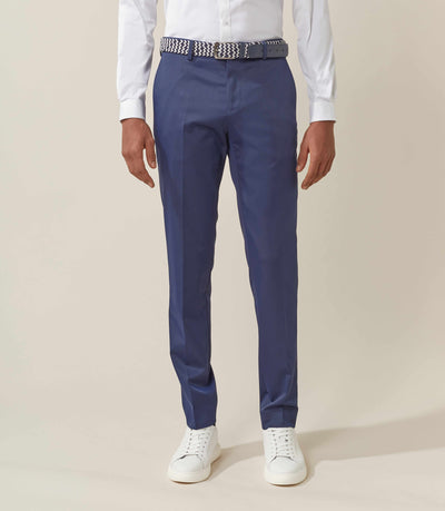 Pantalon ville tissu bleu "Inaco" - IZAC