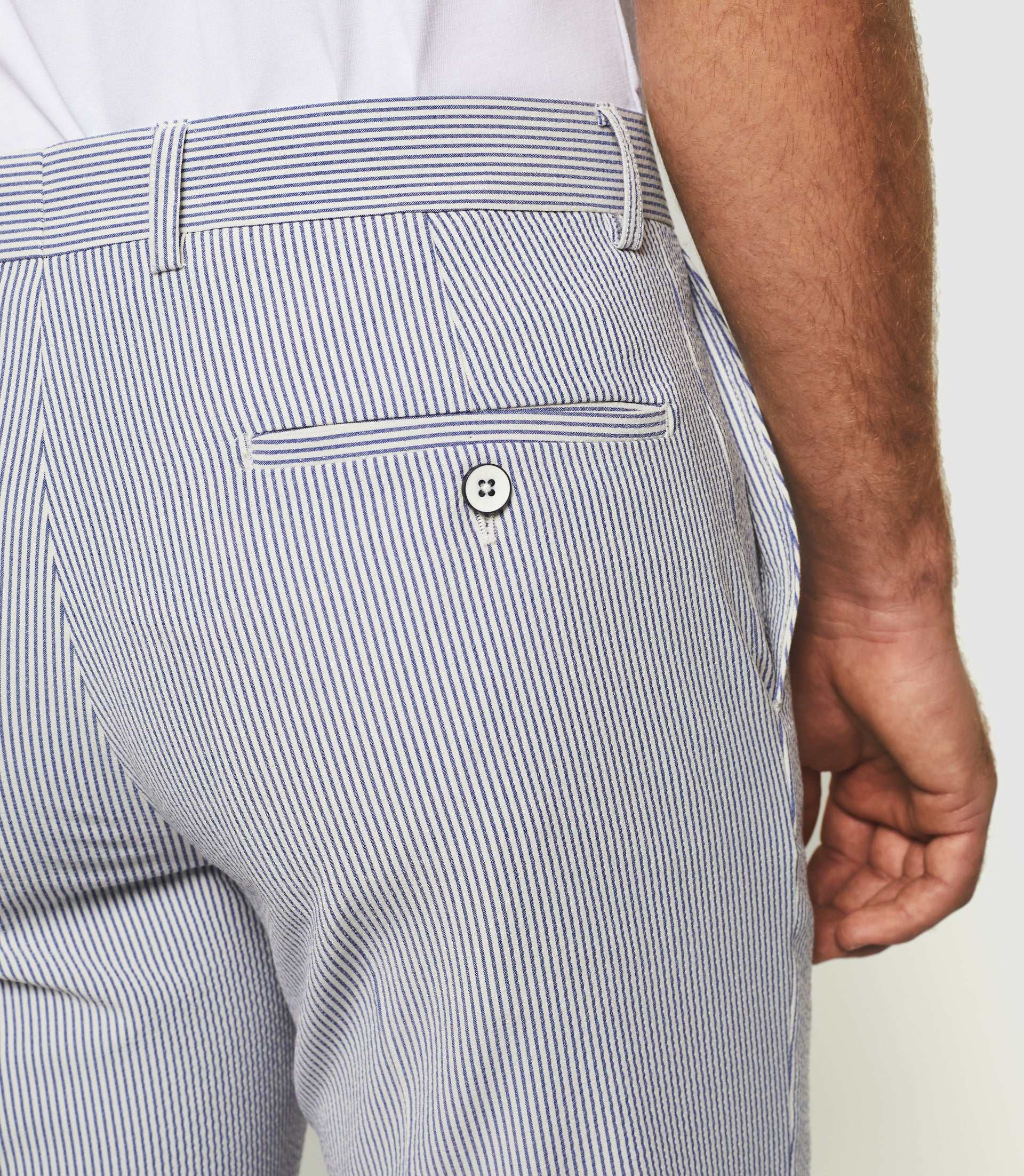 Pantalon ville à rayures blanc "Balao" - IZAC