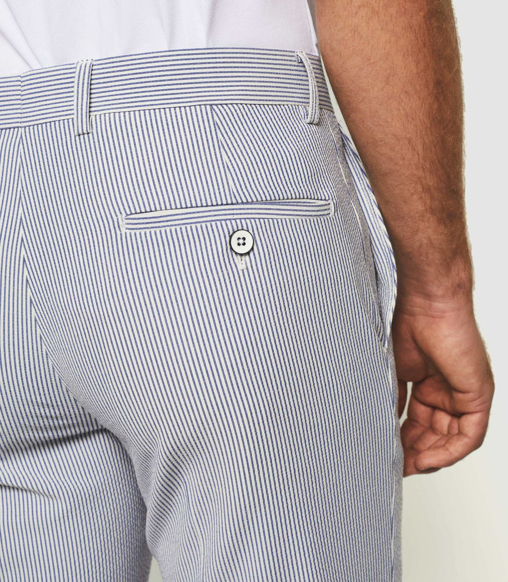 Pantalon ville à rayures blanc "Balao" - IZAC