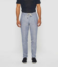 Pantalon ville en lin bleu ciel "Balicio" - IZAC