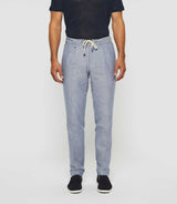 Pantalon ville en lin bleu ciel "Balicio" - IZAC