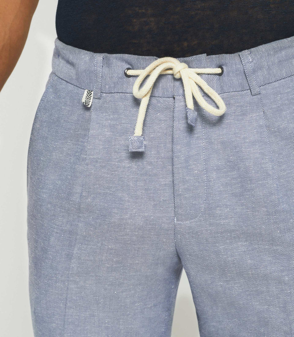 Pantalon ville en lin bleu ciel "Balicio" - IZAC