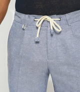 Pantalon ville en lin bleu ciel "Balicio" - IZAC