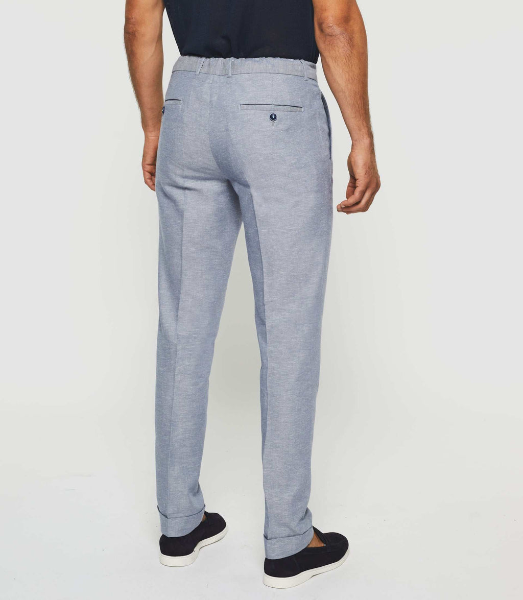 Pantalon ville en lin bleu ciel "Balicio" - IZAC