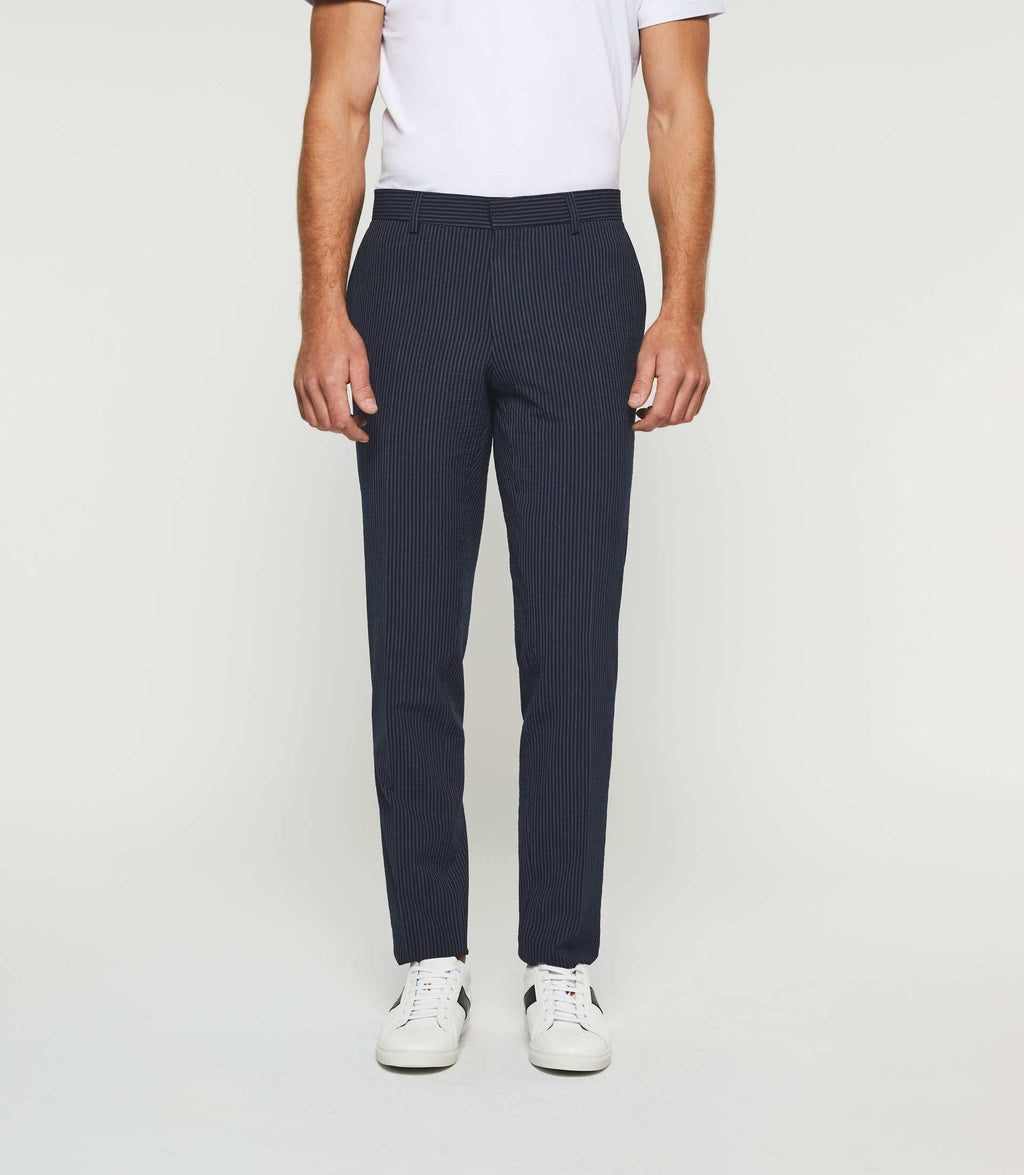 Pantalon ville à rayures marine "Bcode" - IZAC