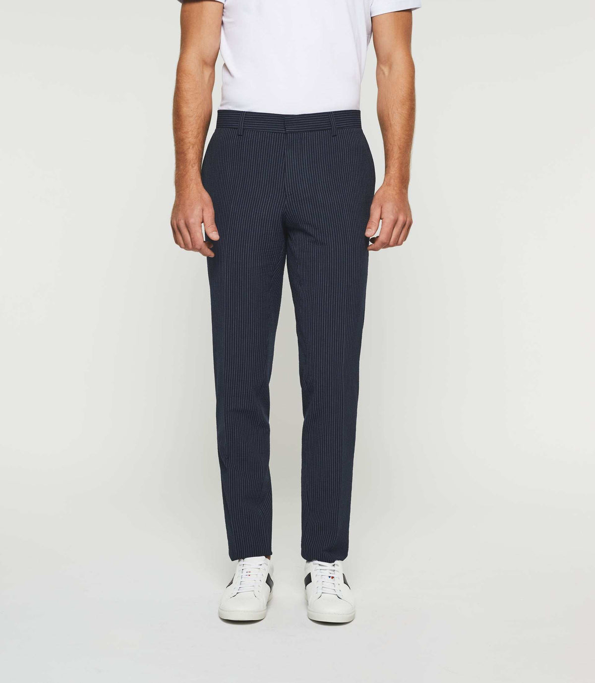 Pantalon ville à rayures marine "Bcode" - IZAC