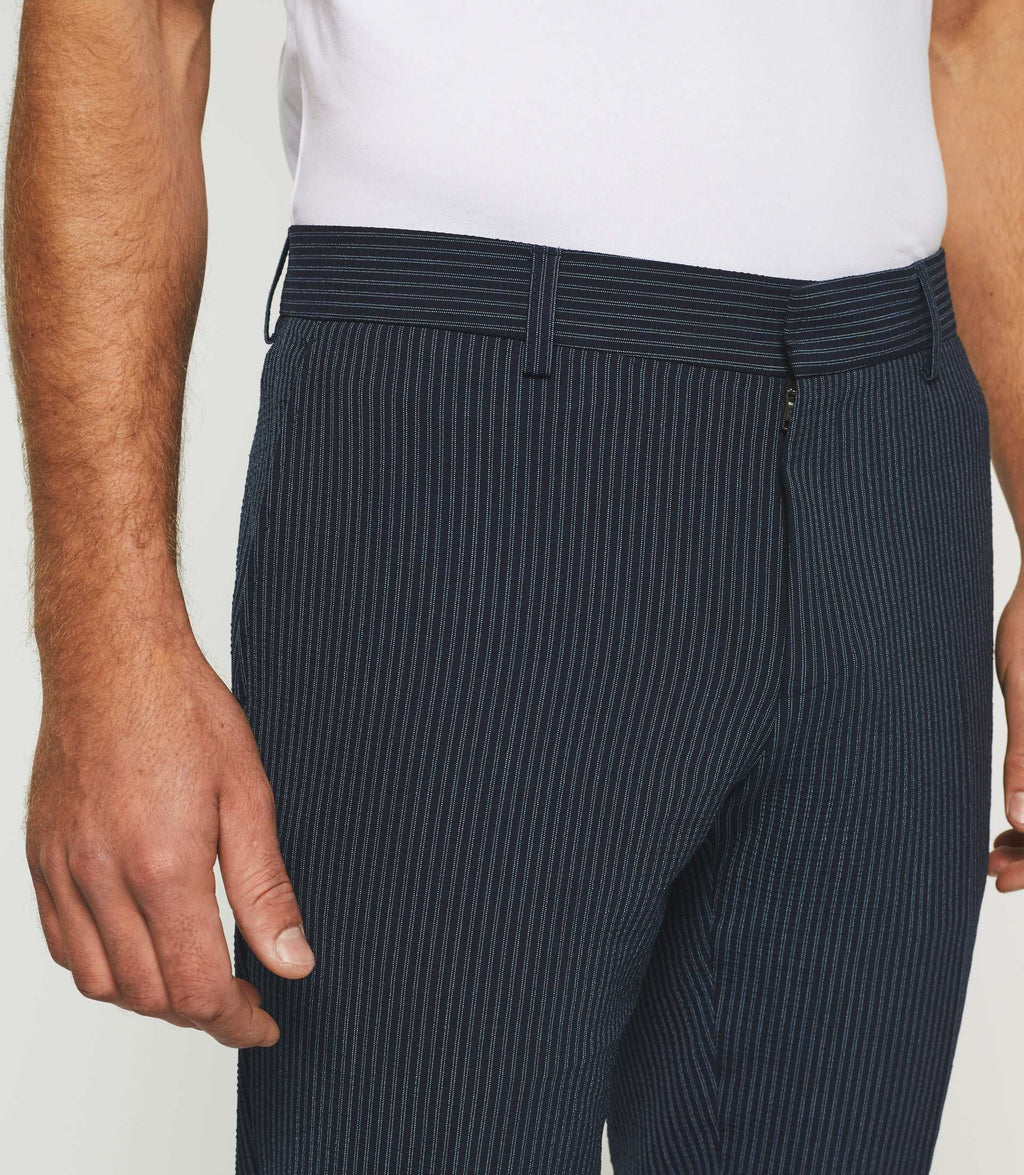 Pantalon ville à rayures marine "Bcode" - IZAC