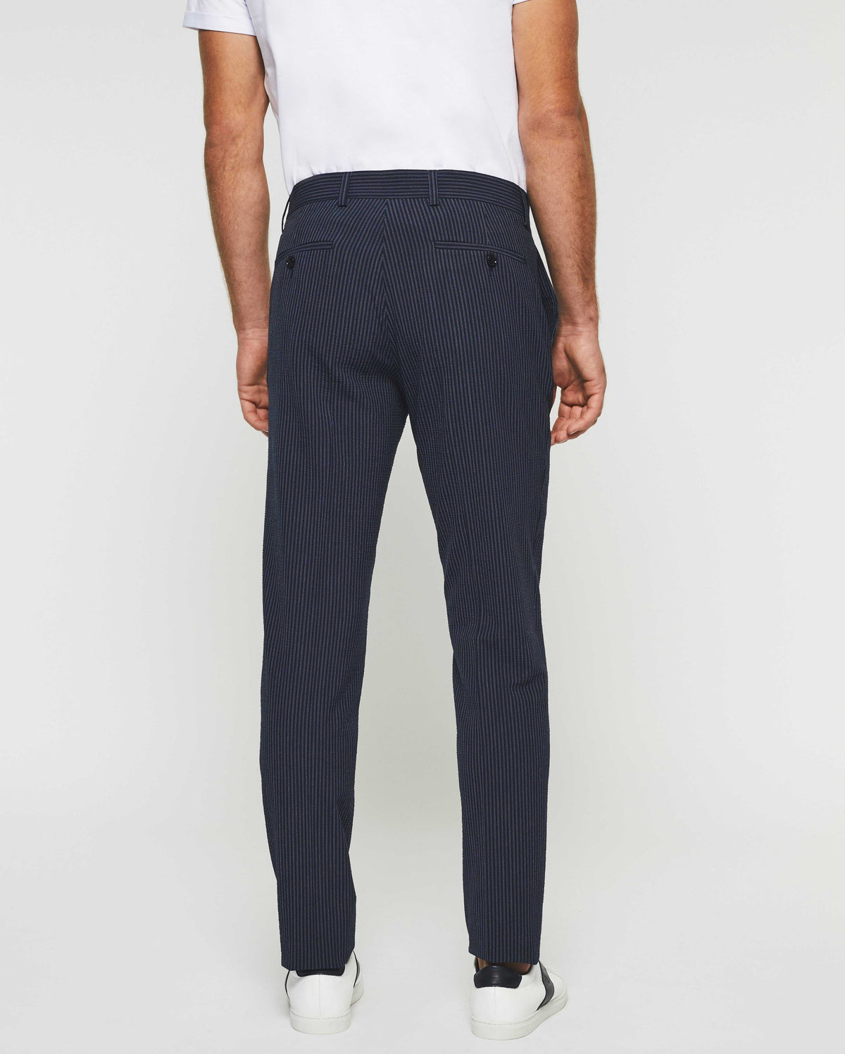 Pantalon ville à rayures marine "Bcode" - IZAC