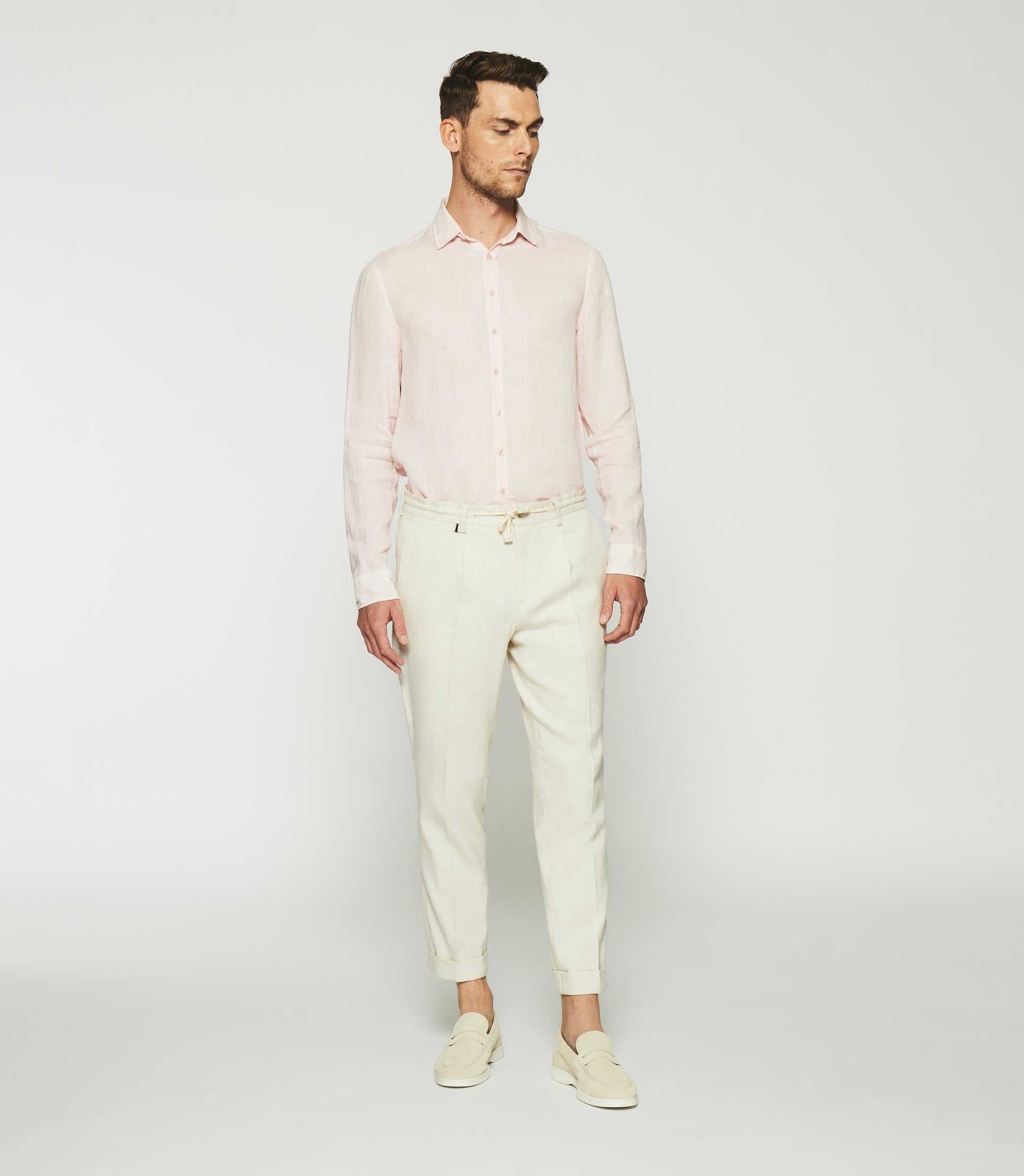 Pantalon ville en lin beige BALICIO - IZAC