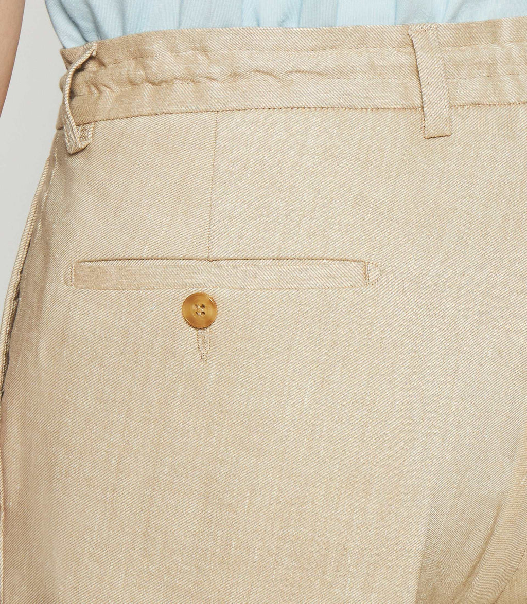 Pantalon ville en lin camel BALICIO - IZAC