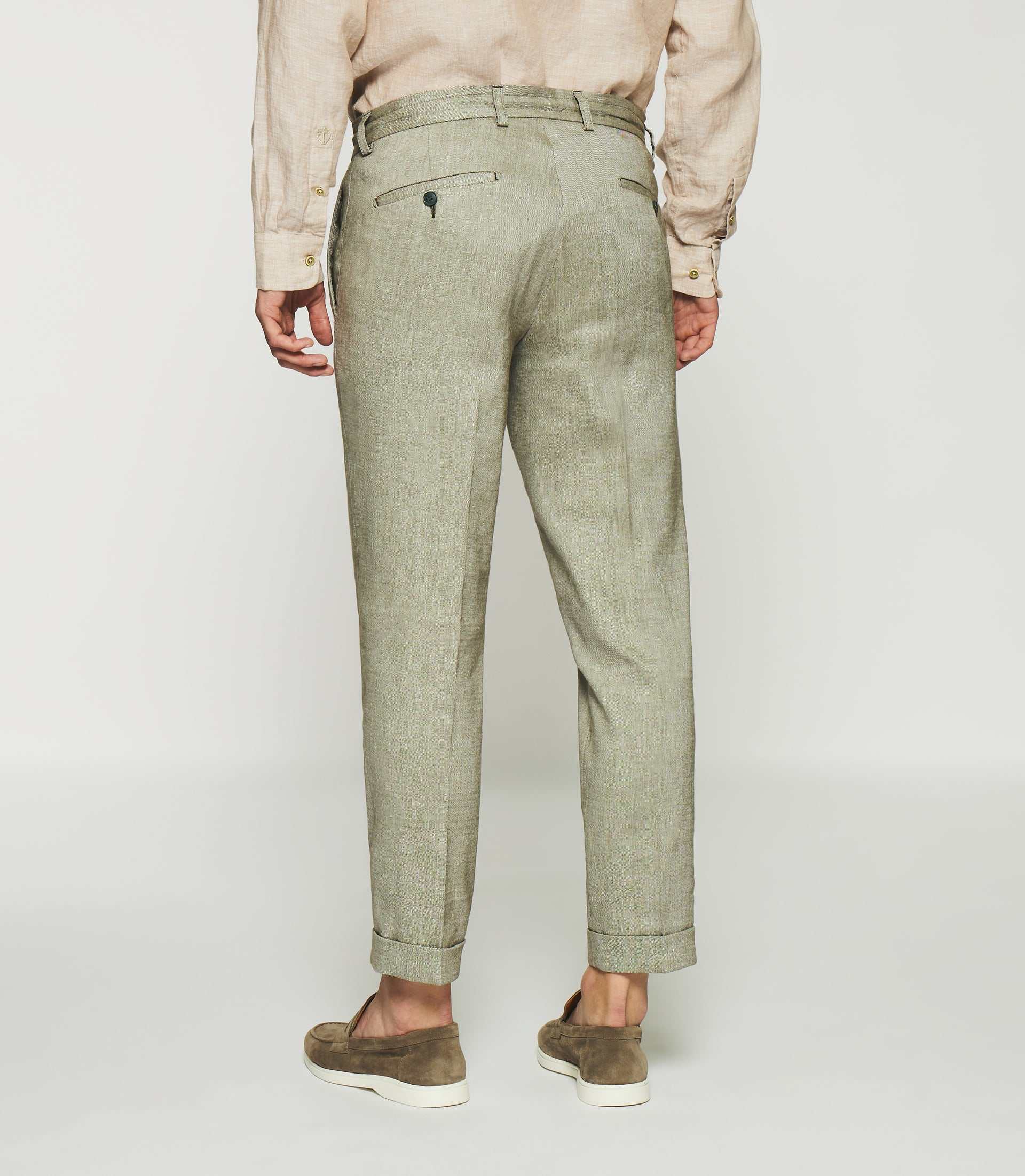 Pantalon ville en lin kaki - IZAC