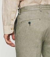 Pantalon ville en lin kaki - IZAC