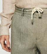 Pantalon ville en lin kaki - IZAC