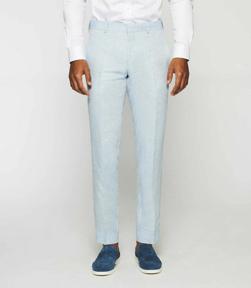 Pantalon en lin bleu ciel BCELESTE - IZAC