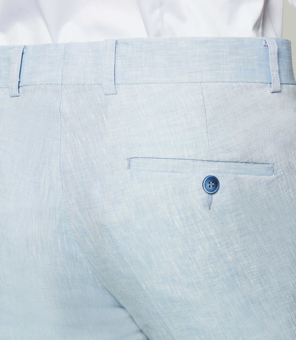 Pantalon en lin bleu ciel BCELESTE - IZAC