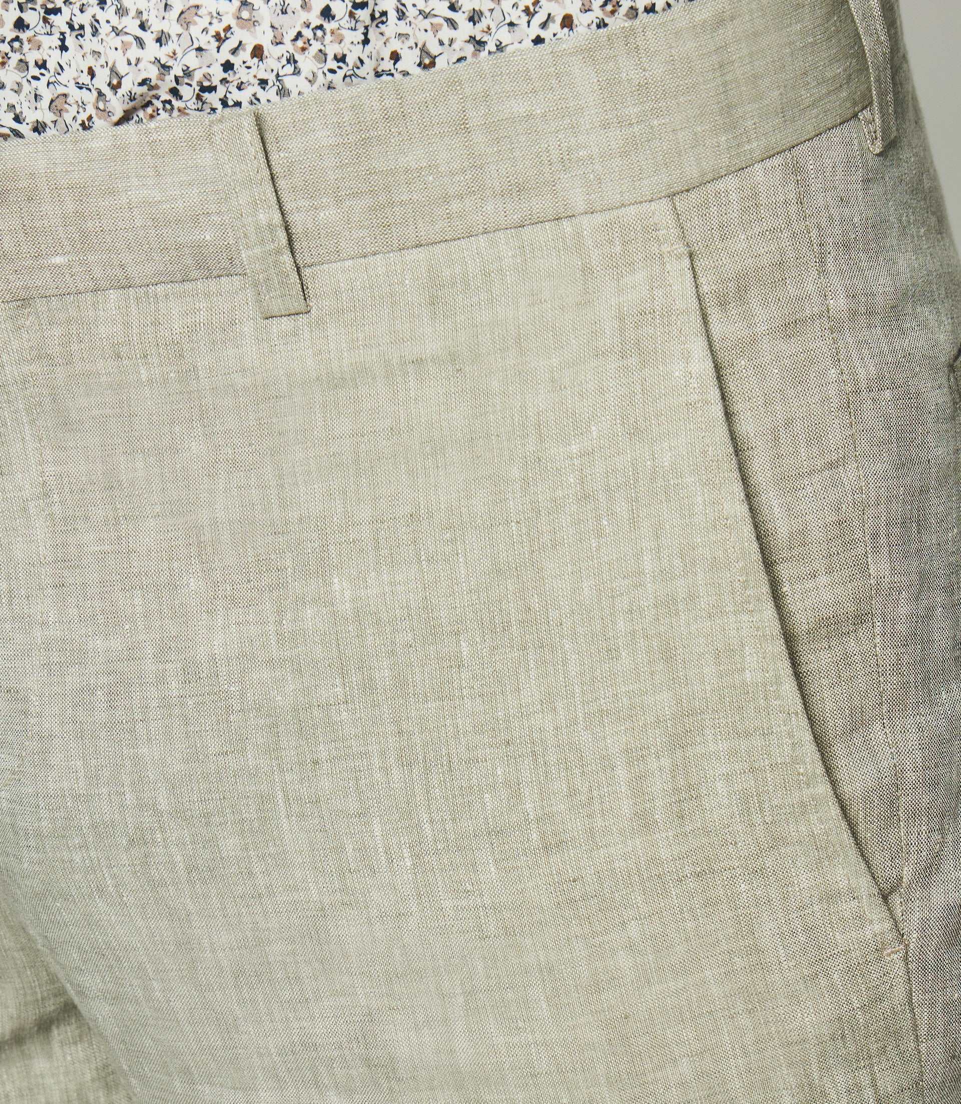 Pantalon en lin kaki BCELESTE - IZAC