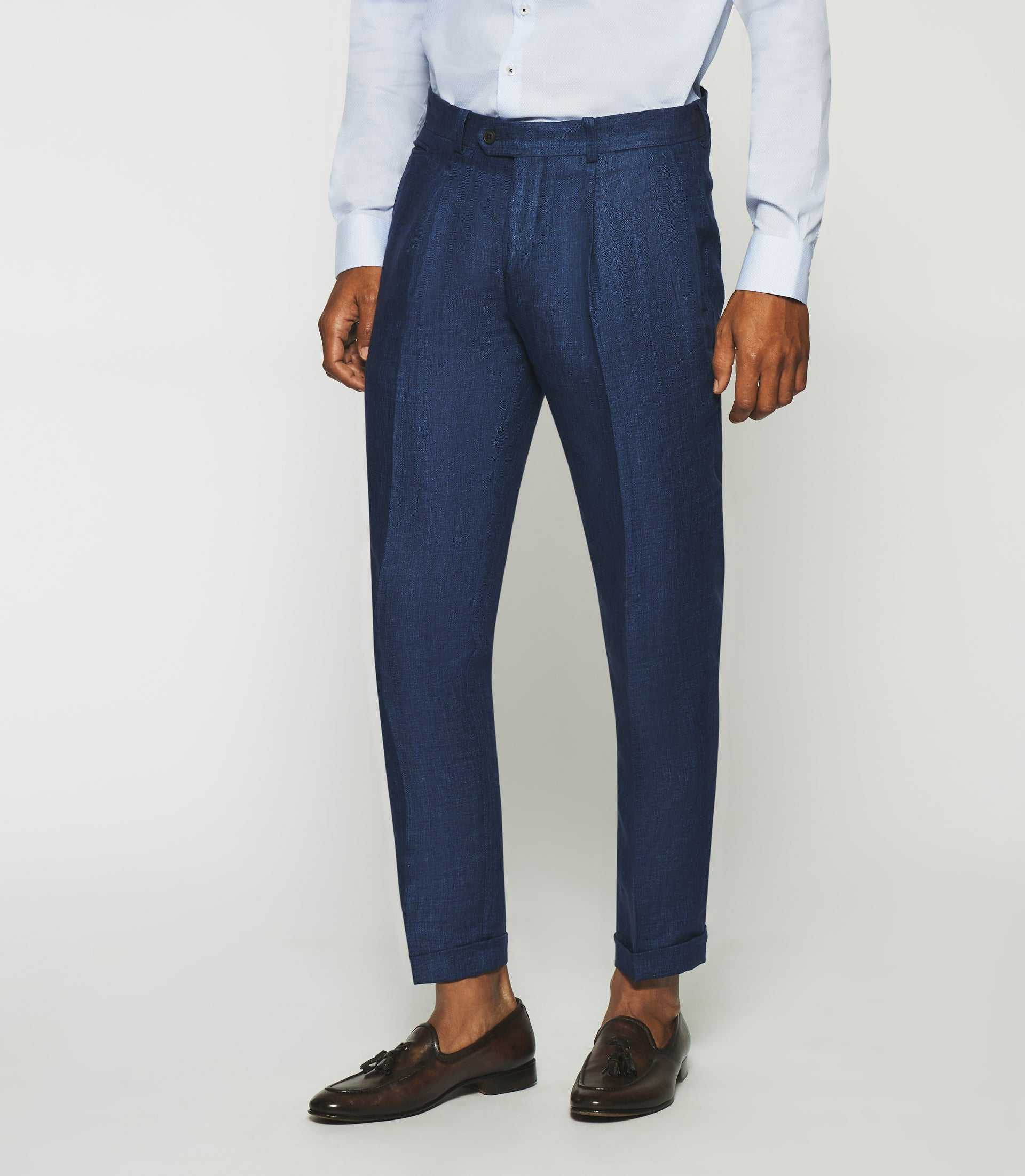 Pantalon séparable en lin marine BCHANCE - IZAC