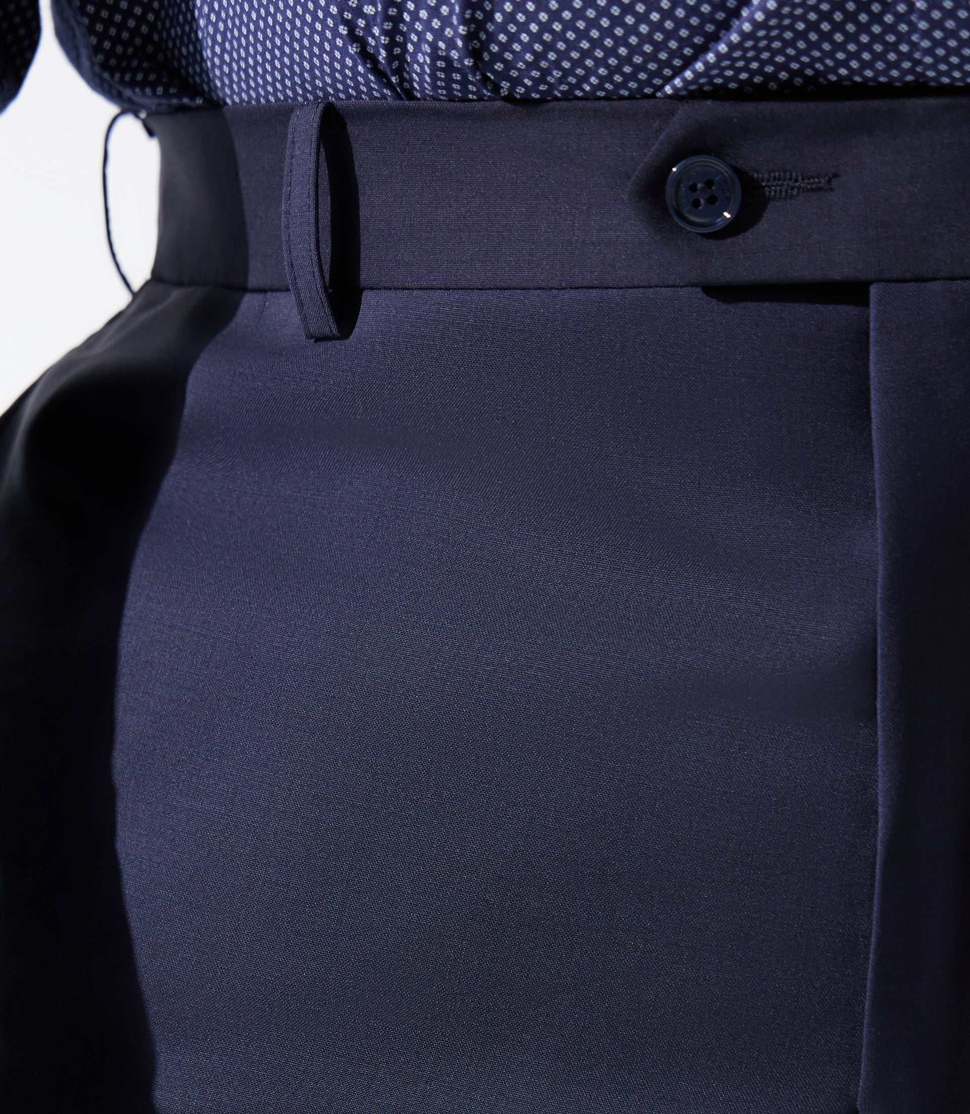 Pantalon ville en laine bleu marine FLATTEURBT - IZAC