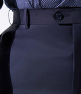 Pantalon ville en laine bleu marine FLATTEURBT - IZAC