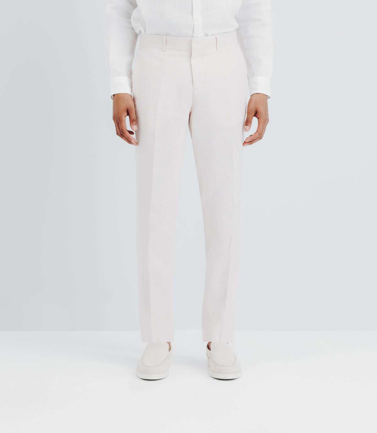 Pantalon ville 100% lin rose - IZAC