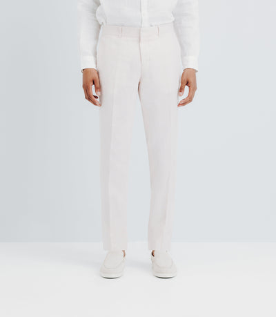 Pantalon ville 100% lin rose - IZAC