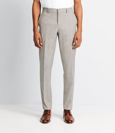 Pantalon ville à carreaux marron - IZAC