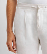 Pantalon ville 100% lin blanc - IZAC