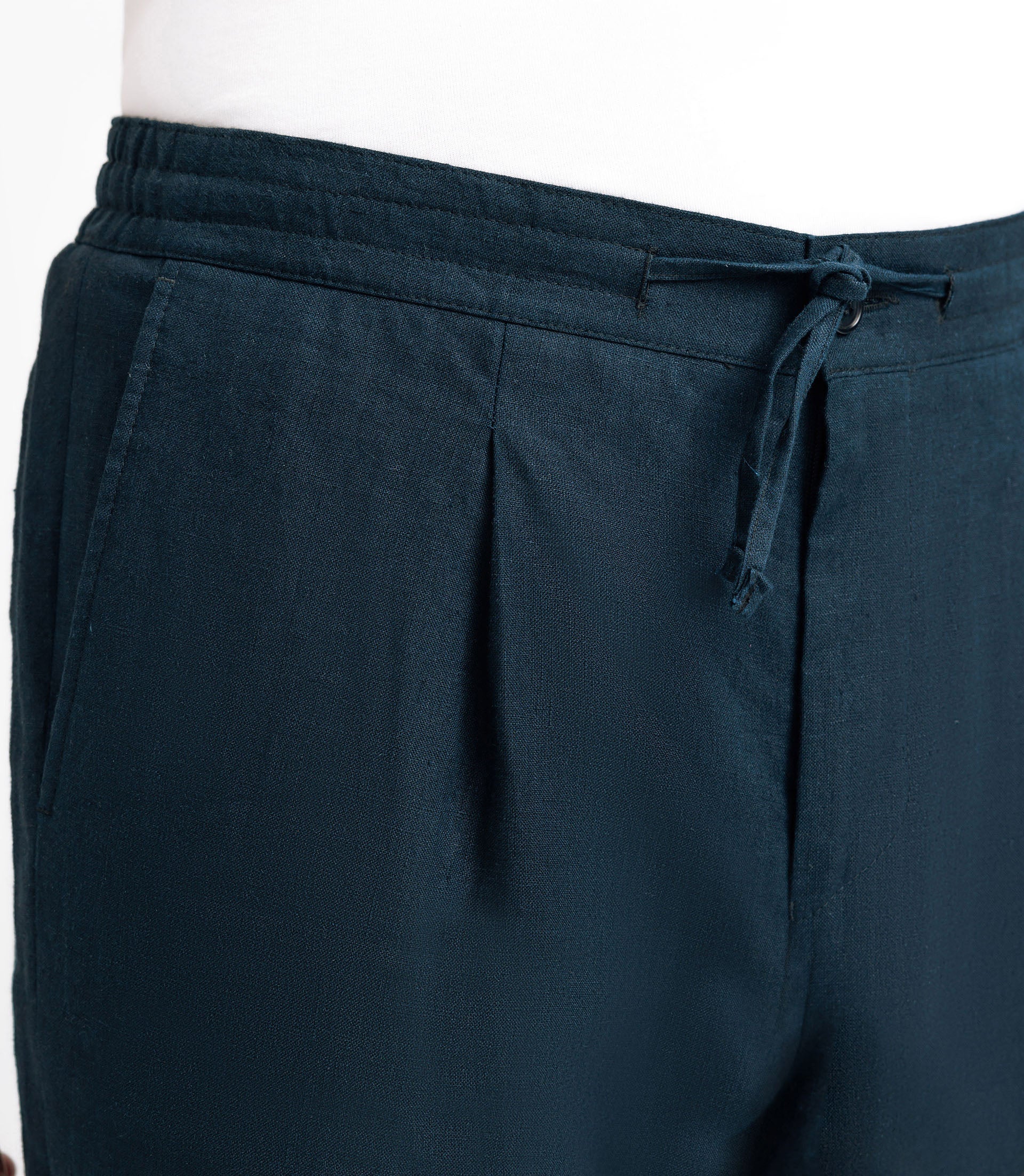 Pantalon ville 100% lin marine - IZAC