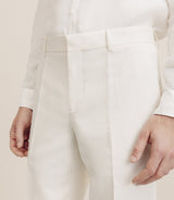 Pantalon en coton et lin ecru - IZAC