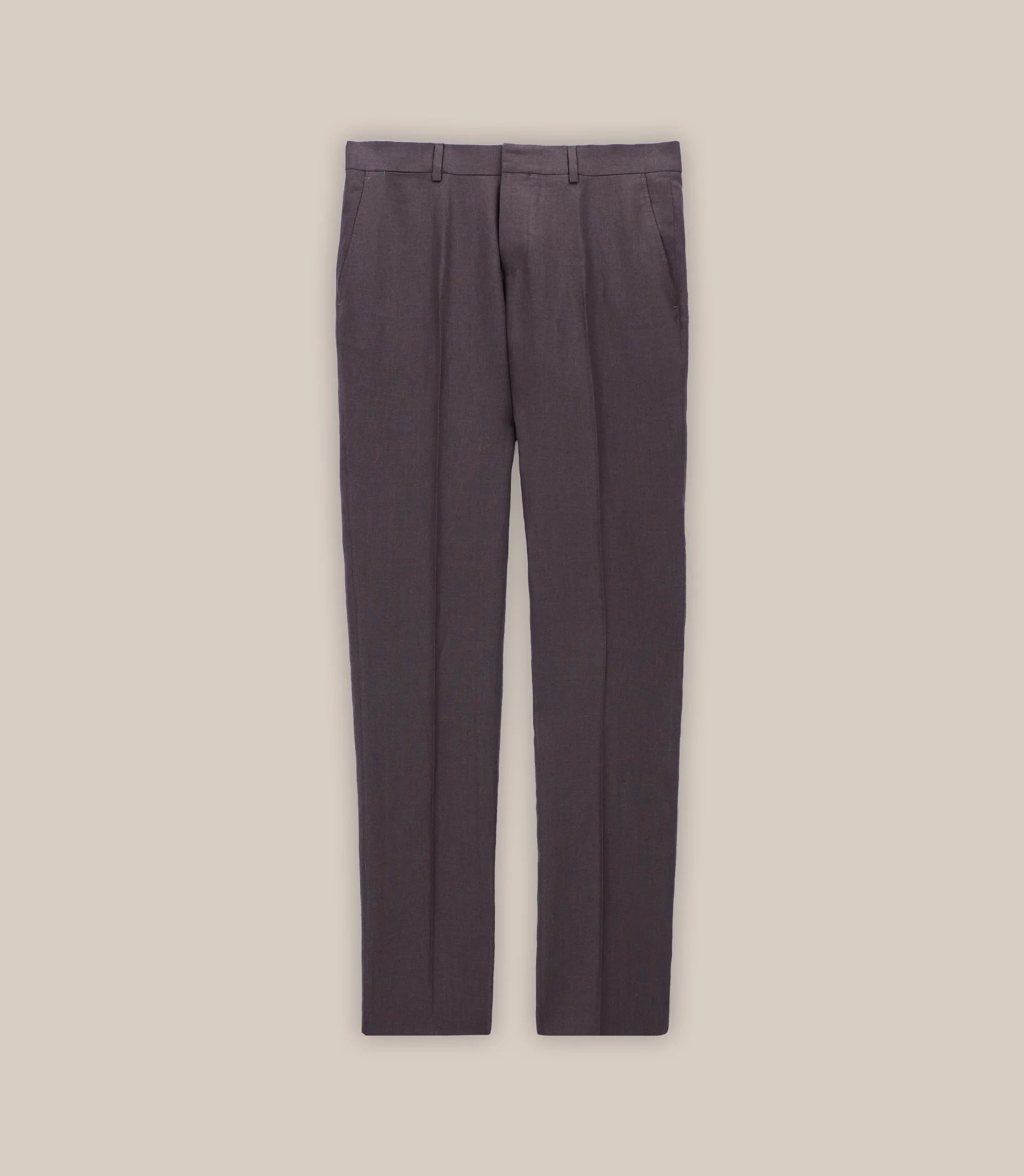 Pantalon ville 100% lin marron - IZAC