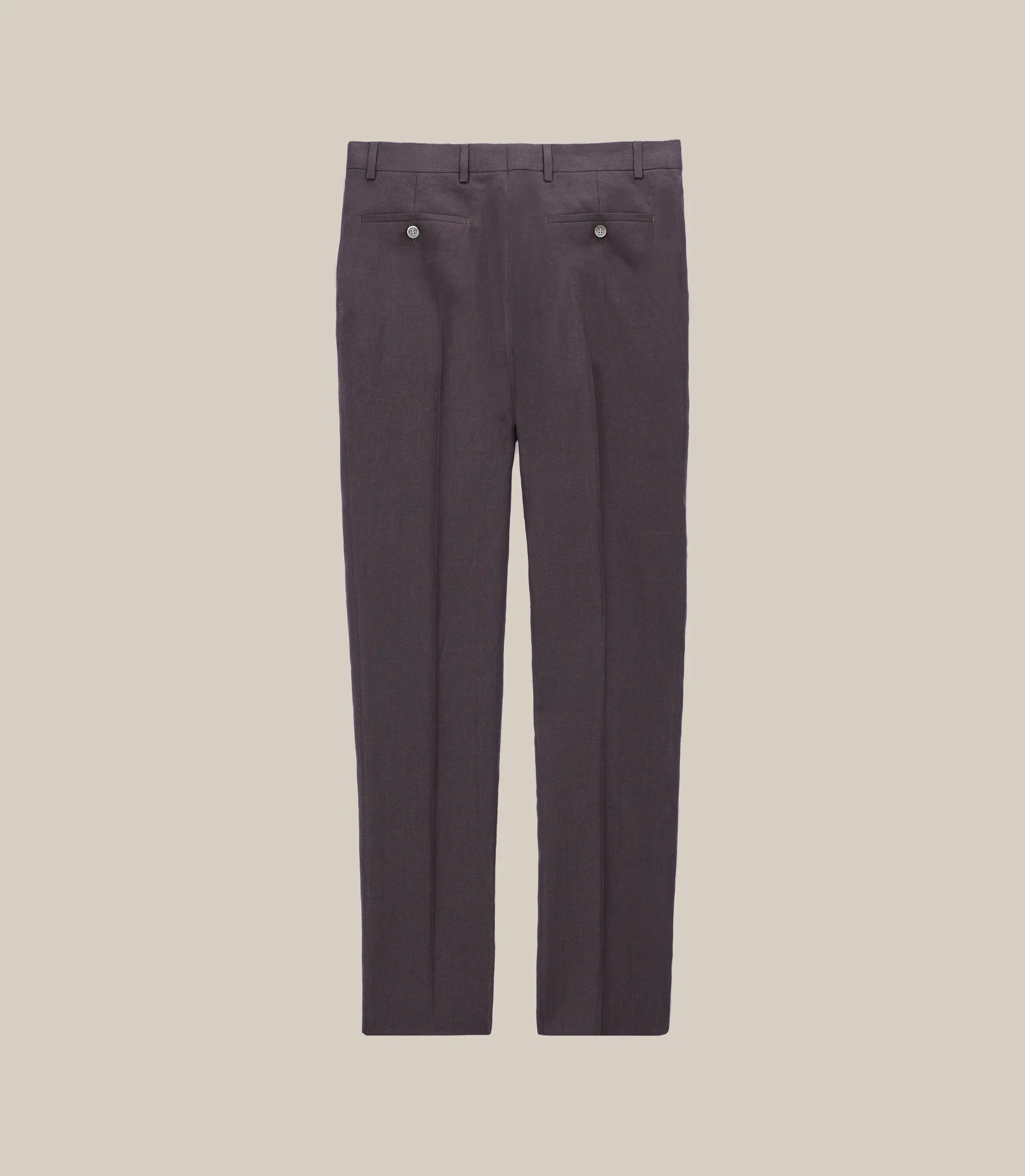 Pantalon ville 100% lin marron - IZAC
